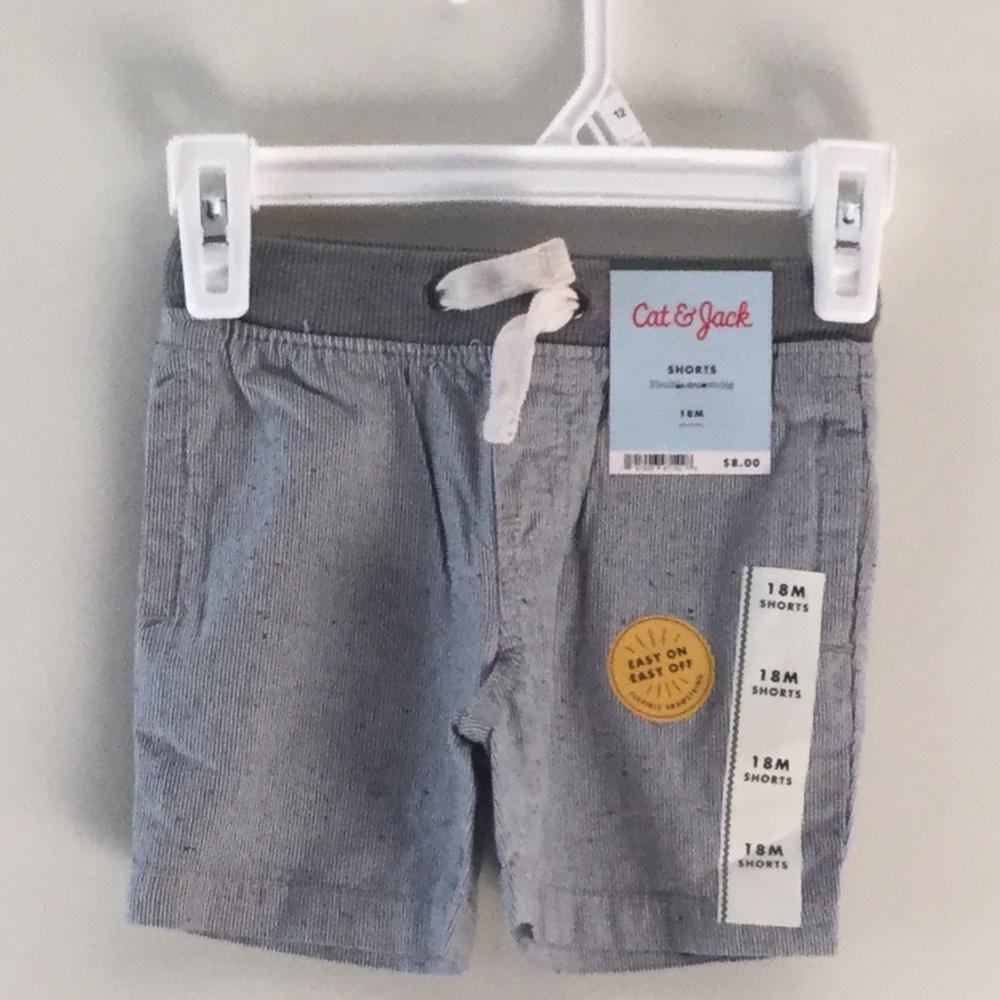 Baby boy gray striped shorts